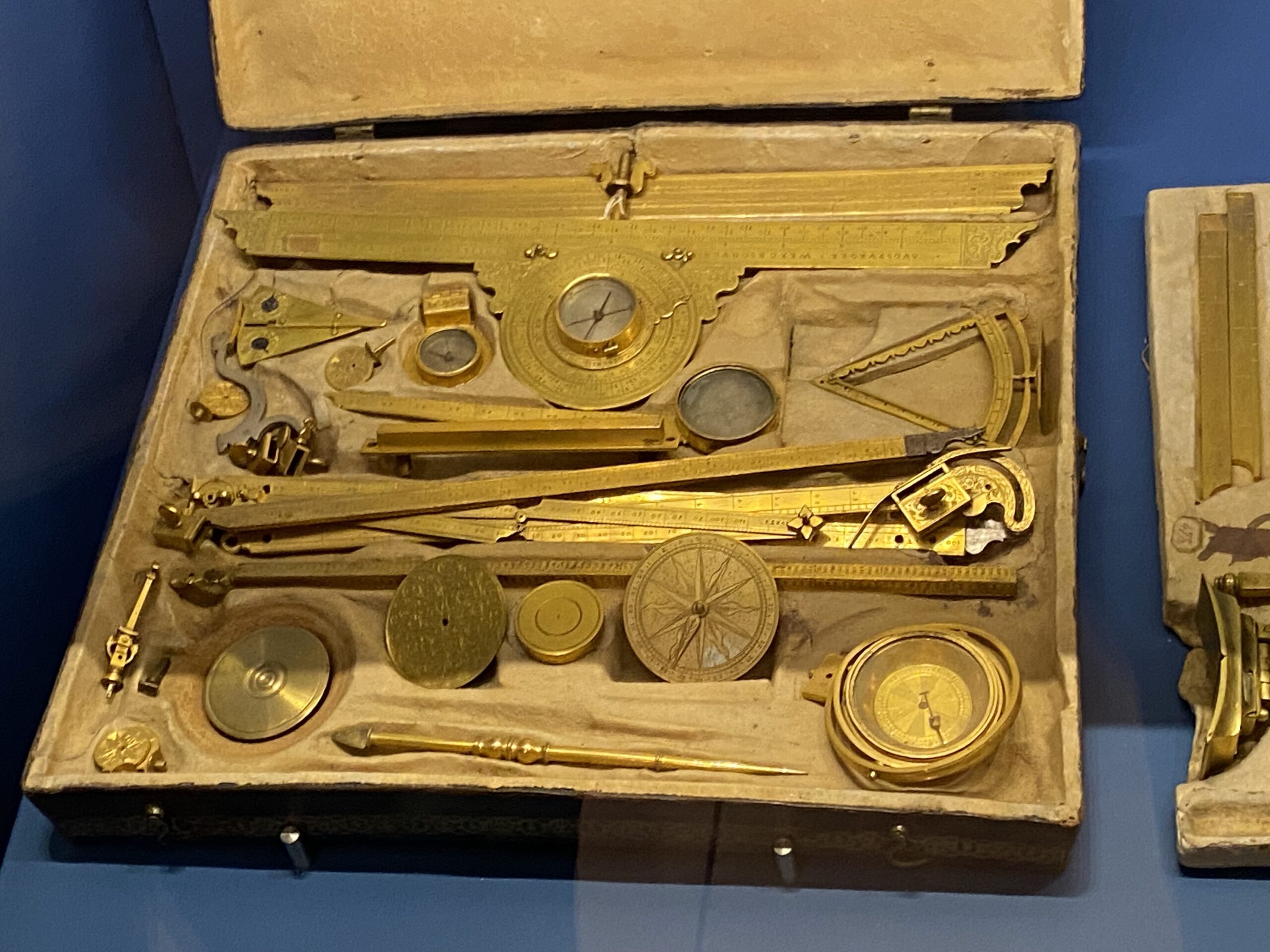Measuring equipment from the Medici collection displayed in Galileo Museum in Florence